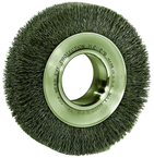 6" Diameter - 2" Arbor Hole - Crimped Steel Wire Straight Wheel - Industrial Tool & Supply