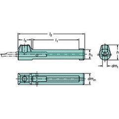 CXS-A1000-08 Cylindrical Shank With Flat To CoroTurn® XS Adaptor - Industrial Tool & Supply