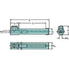 CXS-A1000-10 Cylindrical Shank With Flat To CoroTurn® XS Adaptor - Industrial Tool & Supply