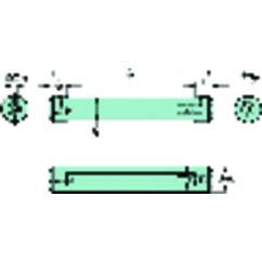 CXS-A20-04-06 Cylindrical Shank With Flat To CoroTurn® XS Double-Ended Adaptor - Industrial Tool & Supply