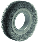 4-1/2" Diameter - 2" Arbor Hole - Crimped Steel Wire Straight Nylox Wheel - Industrial Tool & Supply