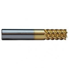 1/4 TuffCut SS 6 Fl High Helix TiN Coated Non-Center Cutting End Mill - Industrial Tool & Supply