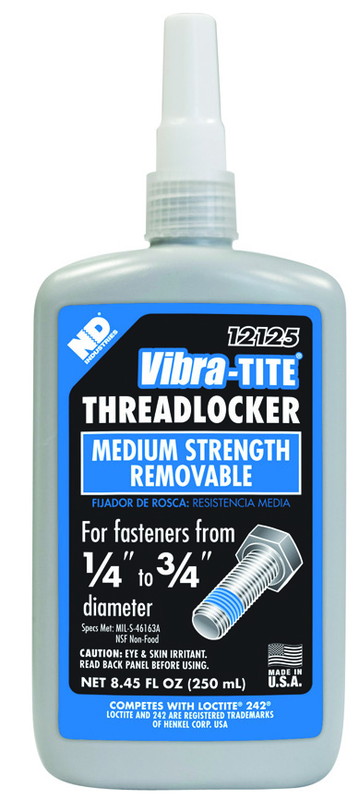 Medium Strength Threadlocker 121 - 250 ml - Industrial Tool & Supply
