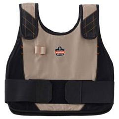 6225 L/XL KHAKI COOLING VEST HI VIS - Industrial Tool & Supply