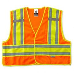 8245PSV 4/5XL ORANGE SAFETY VEST - Industrial Tool & Supply