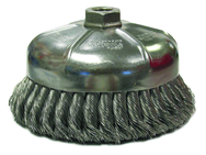6" Diameter - 5/8-11" Arbor Hole - Knot Stainless Cup Wheel - Industrial Tool & Supply