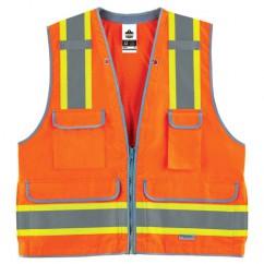8254HDZ S/M ORANGE HD SURVEYORS VEST - Industrial Tool & Supply