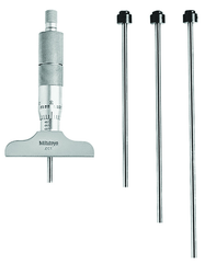 0 - 4'' Measuring Range - Ratchet Thimble - Depth Micrometer - Industrial Tool & Supply