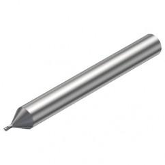 R216.32-00530-AE05G 1620 0.5mm 2 FL Solid Carbide End Mill - Corner Radius w/Cylindrical Shank - Industrial Tool & Supply