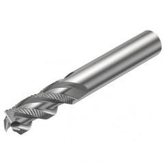 R216.33-10040-AC22U H10F 10mm 3 FL Solid Carbide End Mill - Corner chamfer w/Cylindrical Shank - Industrial Tool & Supply