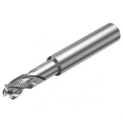 R216.33-08040-AJ12U H10F 8mm 3 FL Solid Carbide End Mill - Corner chamfer w/Cylindrical Shank - Industrial Tool & Supply