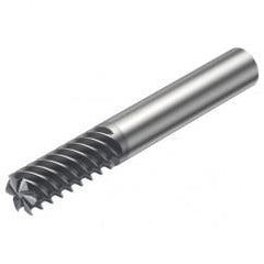R215.36-10060-AC22L 1620 10mm 6 FL Solid Carbide End Mill - Corner Radius w/Cylindrical Shank - Industrial Tool & Supply