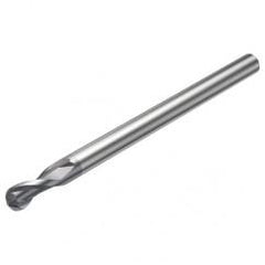 R216.42-03030-AQ05G P10 3mm 2 FL Solid Carbide Ball Nose End Mill w/Cylindrical Shank - Industrial Tool & Supply