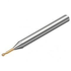 R216.42-00330-FC03G 1700 0.3mm 2 FL Solid Carbide ball nose endmill w/Cylindrical with Neck Shank - Industrial Tool & Supply