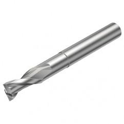 2P120-0800-NC H10F 8mm FL Straight Center Cut w/Cylindrical with Neck Shank - Industrial Tool & Supply