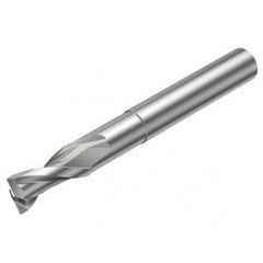 2P120-0800-NC H10F 8mm FL Straight Center Cut w/Cylindrical with Neck Shank - Industrial Tool & Supply