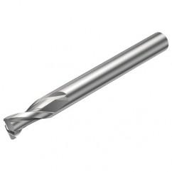 2S221-0300-020-NG H10F 3mm 2 FL Straight Corner Radius Center Cut w/Reduced Cylindrical .3mm/.012 smaller than Cutting Diameter Shank - Industrial Tool & Supply