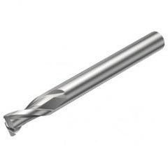 2S221-0300-020-NG H10F 3mm 2 FL Straight Corner Radius Center Cut w/Reduced Cylindrical .3mm/.012 smaller than Cutting Diameter Shank - Industrial Tool & Supply