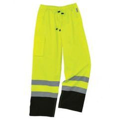 8915BK 3XL LIME BLK BOTT RAIN PANTS - Industrial Tool & Supply