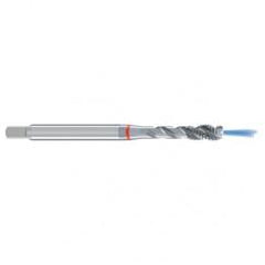 M6x1.0 6H 3-Flute Cobalt Red Ring Semi-Bottoming 40 degree Spiral Flute Tap-Bright - Industrial Tool & Supply