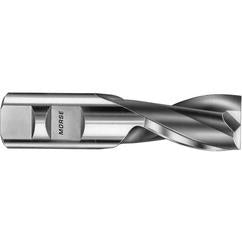 5/8 Dia. x 3-7/16 Overall Length 2-Flute Square End High Speed Steel SE End Mill-Round Shank-Center Cut-Uncoated - Industrial Tool & Supply