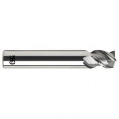 1/2 Dia. x 3 Overall Length 3-Flute Square End Solid Carbide SE End Mill-Round Shank-Center Cutting-Uncoated - Industrial Tool & Supply