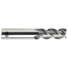 1/2 Dia. x 3 Overall Length 3-Flute .030 C/R Solid Carbide SE End Mill-Round Shank-Center Cutting-Uncoated - Industrial Tool & Supply