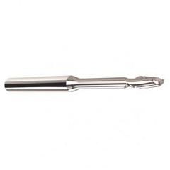 3/16" Dia. - .200 LOC - 2-1/2" OAL - 2 FL Carbide End Mill with .750 Reach - Uncoated - Industrial Tool & Supply