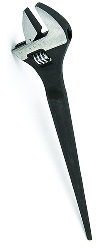 #216 - 1-1/2" Opening - 15" OAL - Chrome Vanadium Adjustable Spud Wrench - Industrial Tool & Supply