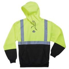 8293 S LIM/BLK HOODED SWEATSHIRT - Industrial Tool & Supply
