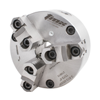 3-Jaw (2 Piece) Scroll Chuck Forged Steel Body Front Mount 5in Plain Back, - Industrial Tool & Supply