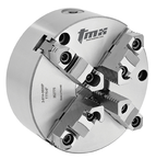 4-Jaw (2 Piece) Scroll Chuck Forged Steel Body Front Mount 6in Plain Back, - Industrial Tool & Supply