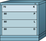 Table-Standard Cabinet - 4 Drawers - 30 x 28-1/4 x 30-1/8" - Multiple Drawer Access - Industrial Tool & Supply