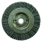 3" Diameter - 1/2 - 3/8" Arbor Hole - Abrasive Nylon Straight Nylox Wheel - Industrial Tool & Supply