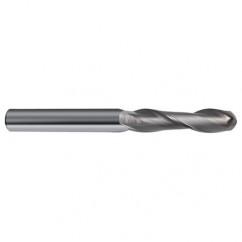 7/16" Dia. - 4-1/2" OAL - 30 Helix Bright CBD Ball Nose EM - 2 FL - Industrial Tool & Supply