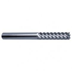 12mm Dia. - 150mm OAL - 45° Helix Bright Carbide End Mill - 6 FL - Industrial Tool & Supply