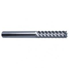 10mm Dia. - 100mm OAL - 45° Helix Bright Carbide End Mill - 6 FL - Industrial Tool & Supply