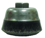 3-1/2 x 5/8-11" Arbor - Crimped Steel Wire Encapsulated Cup Wheel - Industrial Tool & Supply