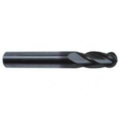 1/2" Dia. - 3 OAL - 30 Helix Super-A CBD Ball Nose EM - 4 FL - Industrial Tool & Supply