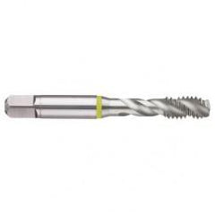 M2x0.40 6H 3-Flute Cobalt Yellow Ring Semi-Bottoming 40 degree Spiral Flute Tap-Bright - Industrial Tool & Supply