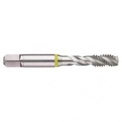 7/8-14 2B 4-Flute Cobalt Yellow Ring Semi-Bottoming 40 degree Spiral Flute Tap-Bright - Industrial Tool & Supply