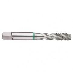 M24x3.0 6H 4-Flute Cobalt Green Ring Semi-Bottoming 40 degree Spiral Flute Tap-Bright - Industrial Tool & Supply