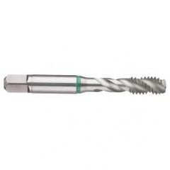M20x2.5 6H 4-Flute Cobalt Green Ring Semi-Bottoming 40 degree Spiral Flute Tap-Bright - Industrial Tool & Supply