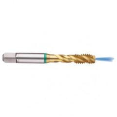 5/8-11 2B 4-Flute Cobalt Green Ring Semi-Bottoming 40 degree Spiral Flute Tap-TiN - Industrial Tool & Supply
