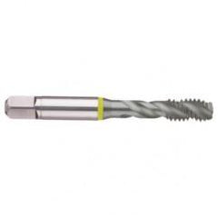 5/16-24 2B 3-Flute Cobalt Yellow Ring Semi-Bottoming 40 degree Spiral Flute Tap-MolyGlide - Industrial Tool & Supply