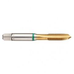 M20x1.5 6H 4-Flute Cobalt Green Ring Spiral Point Plug Tap-TiN - Industrial Tool & Supply