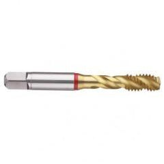 42732 2B 3-Flute PM Cobalt Red Ring Spiral Point Plug Tap-TiN - Industrial Tool & Supply
