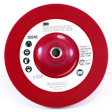 7 x 7/8" - 5/8-11 Internal Hook and Loop Disc Pad Holder - Industrial Tool & Supply