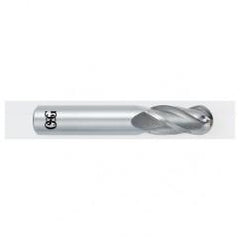 21/64 x 3/8 x 7/8 x 2-1/2 4 Fl Carbide Ball Center Cutting End Mill -  Bright - Industrial Tool & Supply