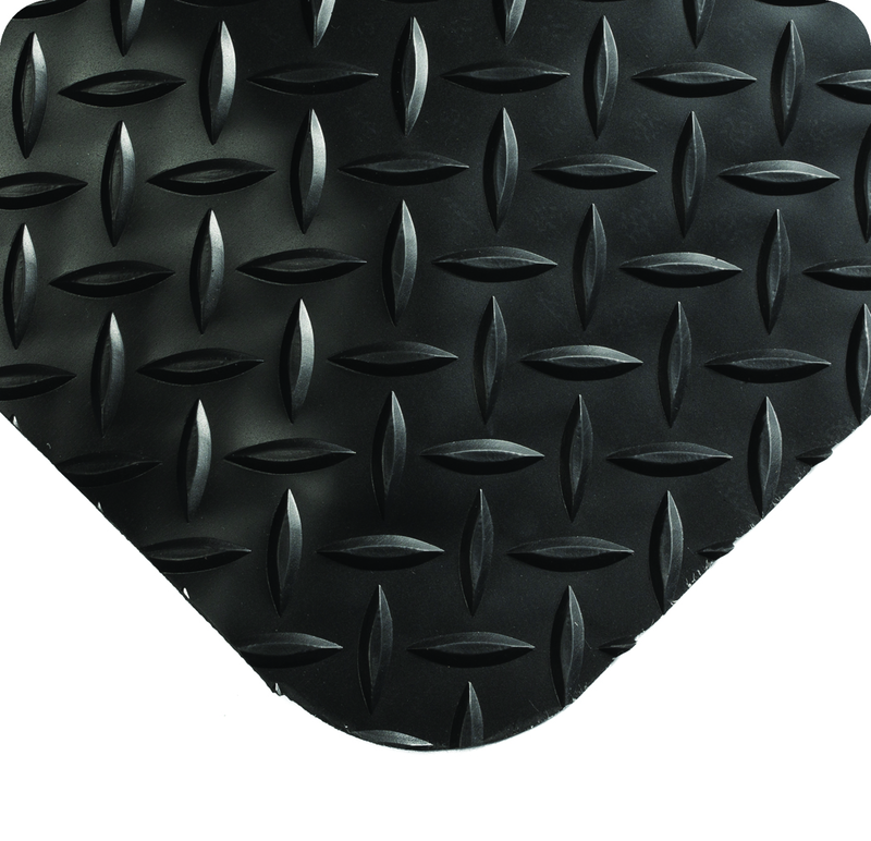 UltraSoft Diamond-Plate 4' x 75' Black Work Mat - Industrial Tool & Supply